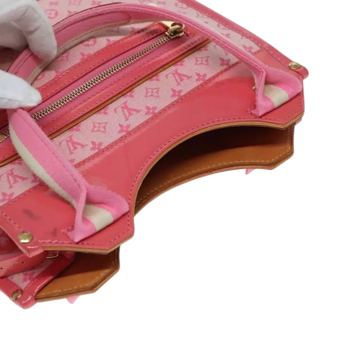 Louis Vuitton Monogram Mini Sac Catrain Hand Bag Strawberry Pink Canvas Women's Tote