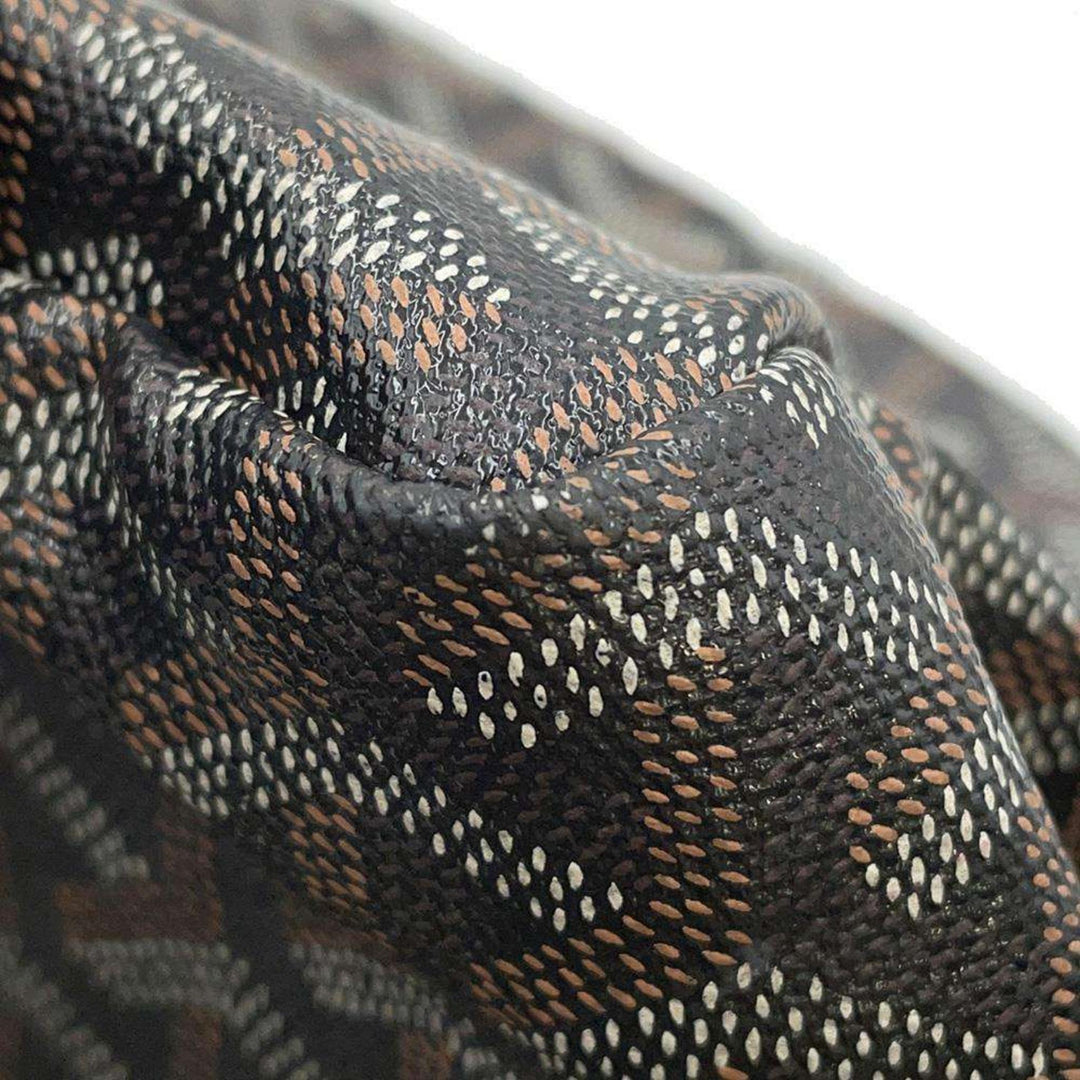 GOYARD Saint Louis PVC Leather Black Handbag Preloved