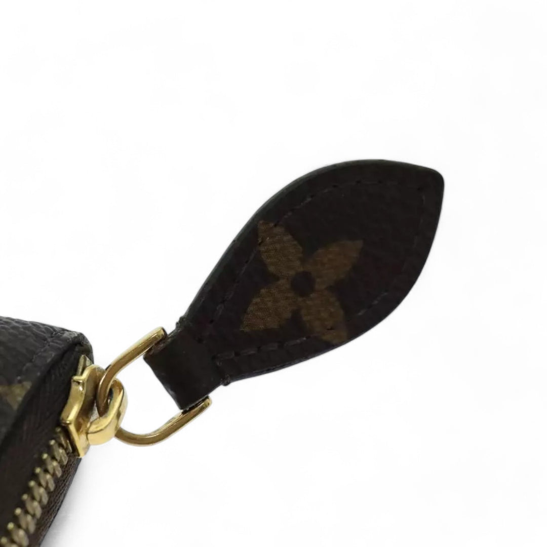 Louis Vuitton Monogram Zippy Coin Purse Wallet Brown Cassette Print