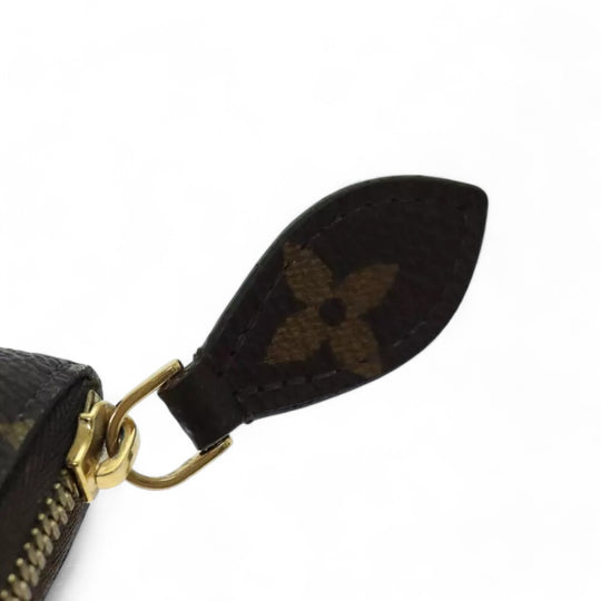 Louis Vuitton Monogram Zippy Coin Purse Wallet Brown Cassette Print