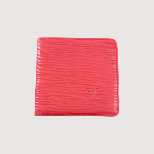 Louis Vuitton Marco Epi Leather Bifold Wallet Red Unisex