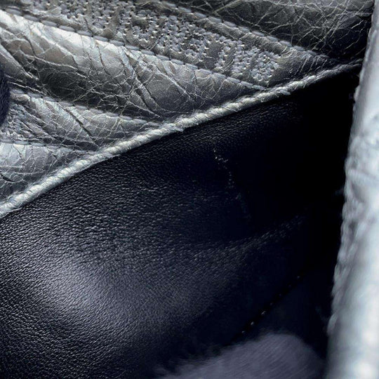 BALENCIAGA BB Logo Leather Silver Chain Shoulder Bag Preloved