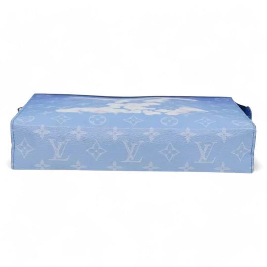 Louis Vuitton Monogram Clouds Pochette Voyage Clutch Bag Blue