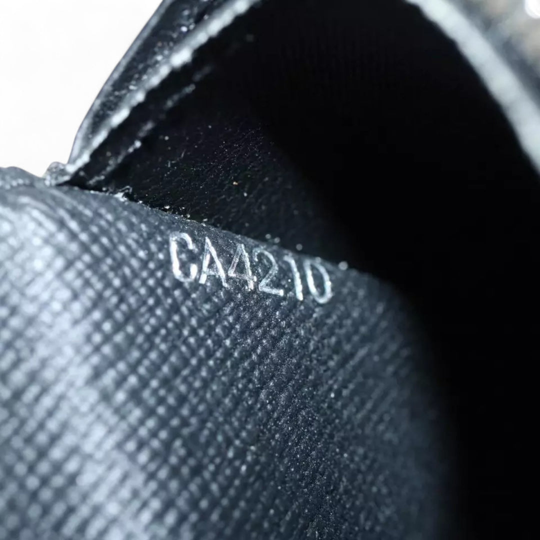 Louis Vuitton Damier Brazza Wallet Long Wallet Graphite Black Men's