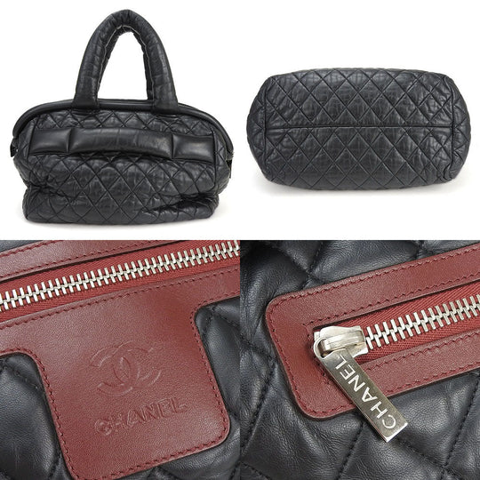CHANEL Tote Bag leather black