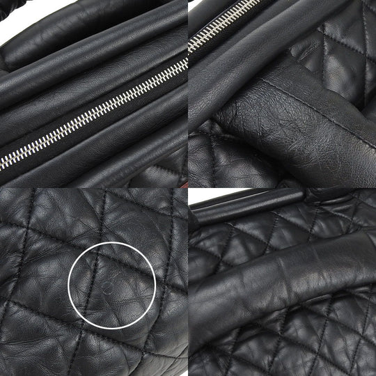CHANEL Tote Bag leather black