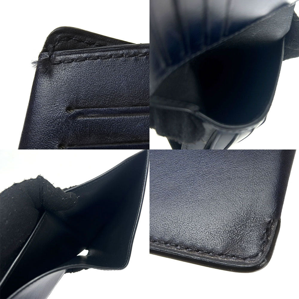 Berluti Bifold Wallet leather Navy Makore Skrit