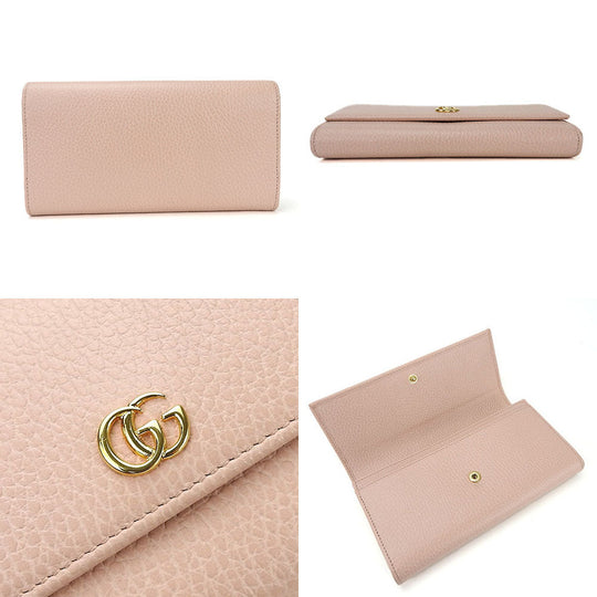 GUCCI Long Wallet Purse 456116 pink GG Marmont