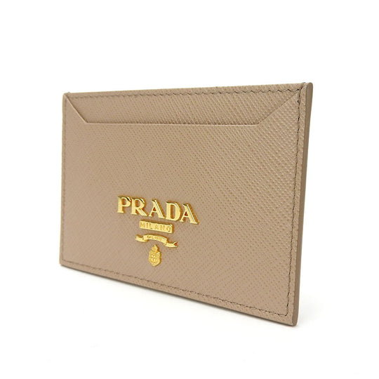 PRADA Card Case Safiano beige