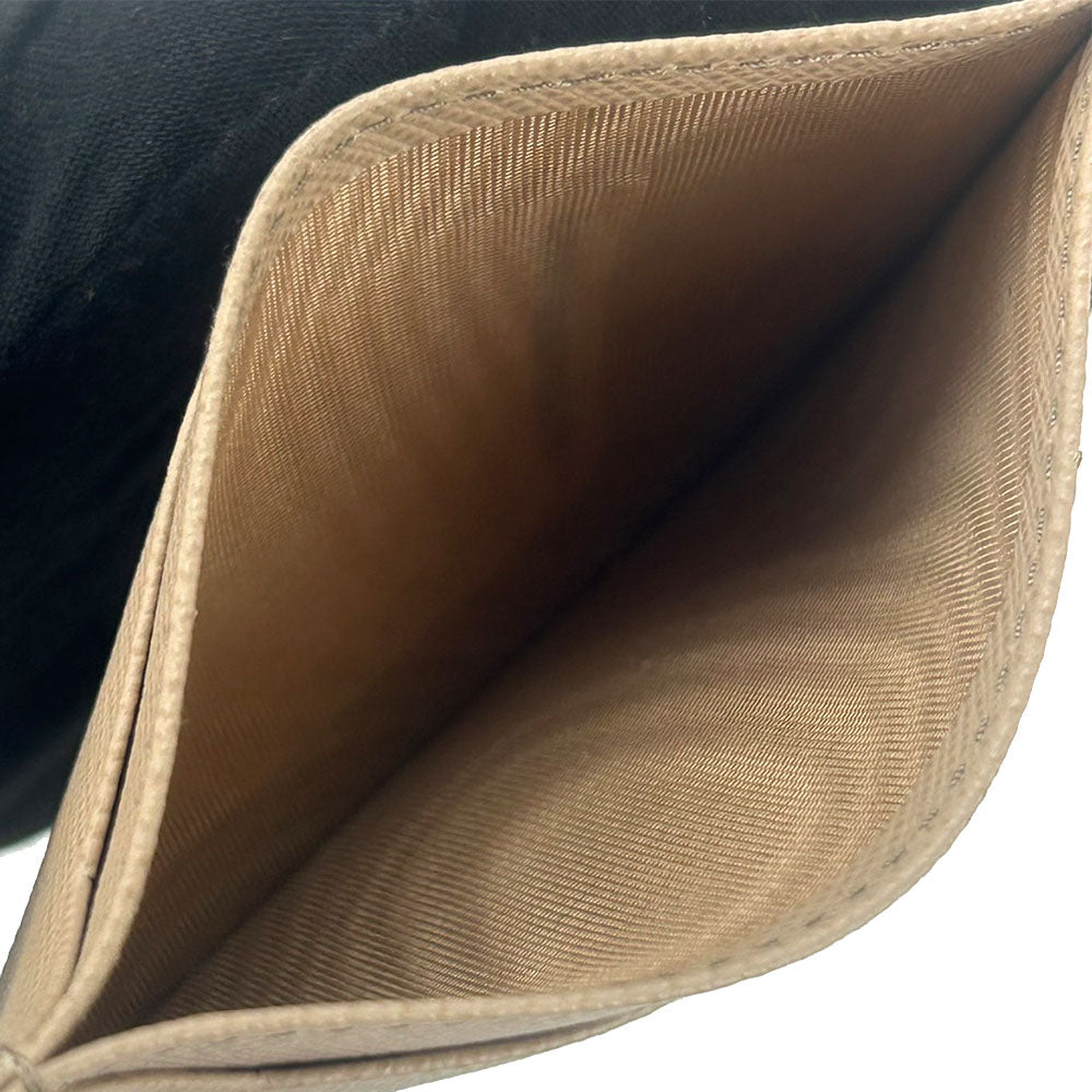 PRADA Card Case Safiano beige