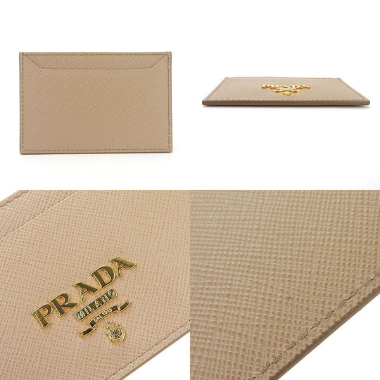 PRADA Card Case Safiano beige