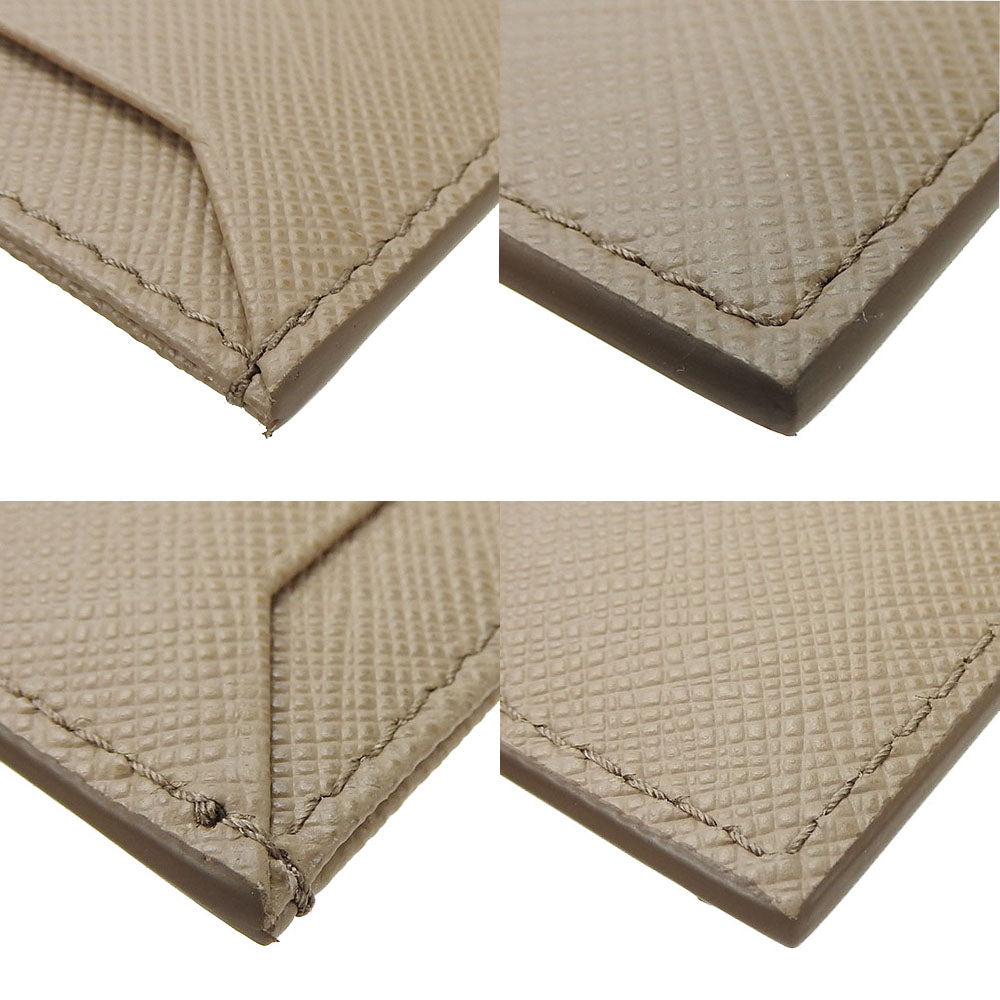 PRADA Card Case Safiano beige