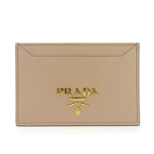PRADA Card Case Safiano beige