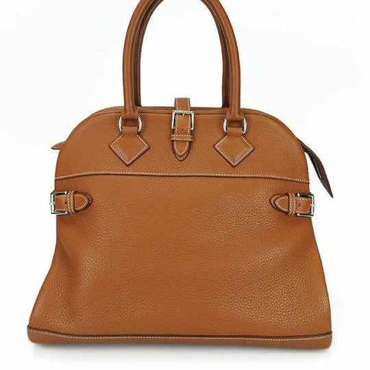 HERMES Handbag Taurillon Clemence Brown Atlas 35