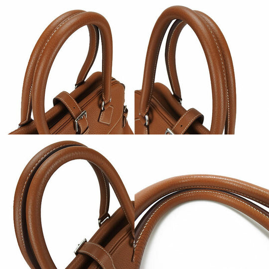 HERMES Handbag Taurillon Clemence Brown Atlas 35