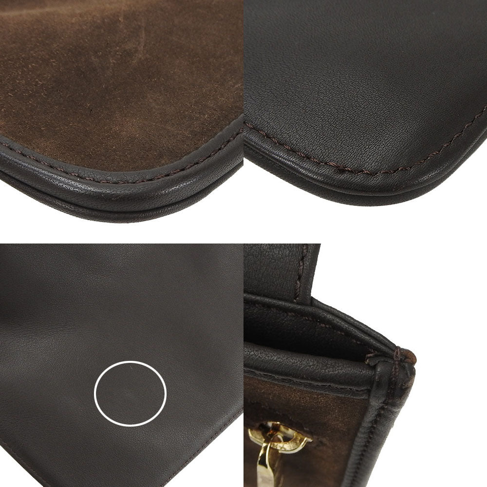 LOEWE Shoulder Bag Suede Brown anagram