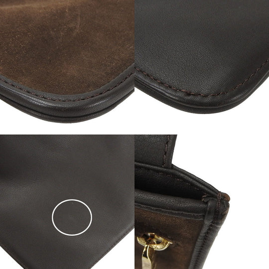 LOEWE Shoulder Bag Suede Brown anagram