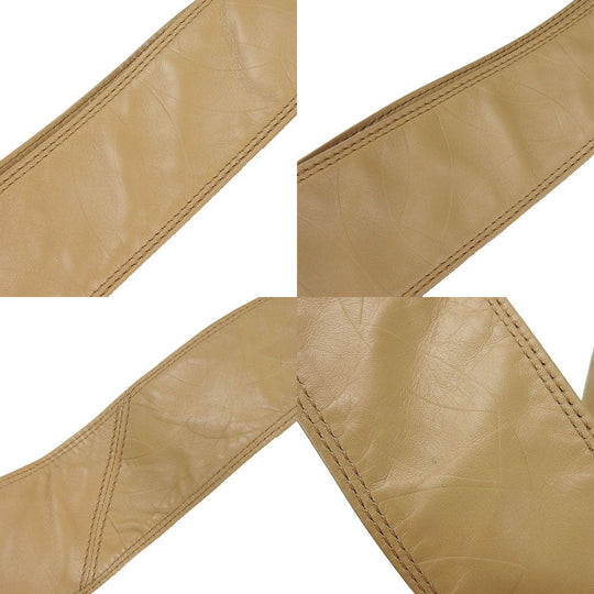 CHANEL Shoulder Bag leather beige