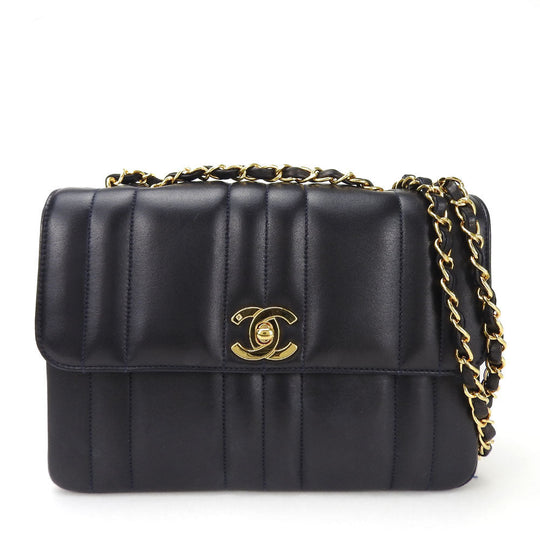 CHANEL Shoulder Bag A05292 lambskin Navy COCO Mark