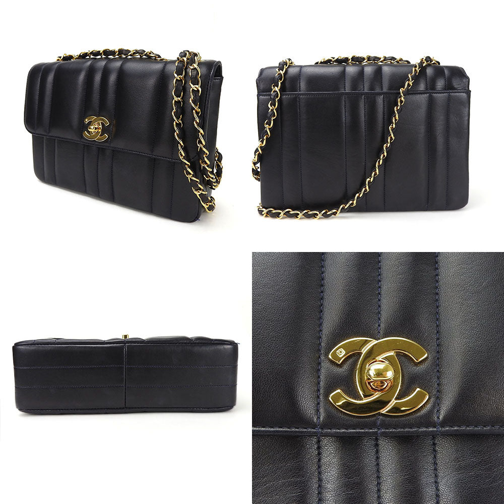 CHANEL Shoulder Bag A05292 lambskin Navy COCO Mark