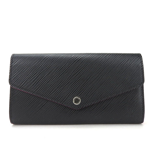 LOUIS VUITTON Long Wallet Purse M64322 Epi Leather Noir Portefeuille Sara