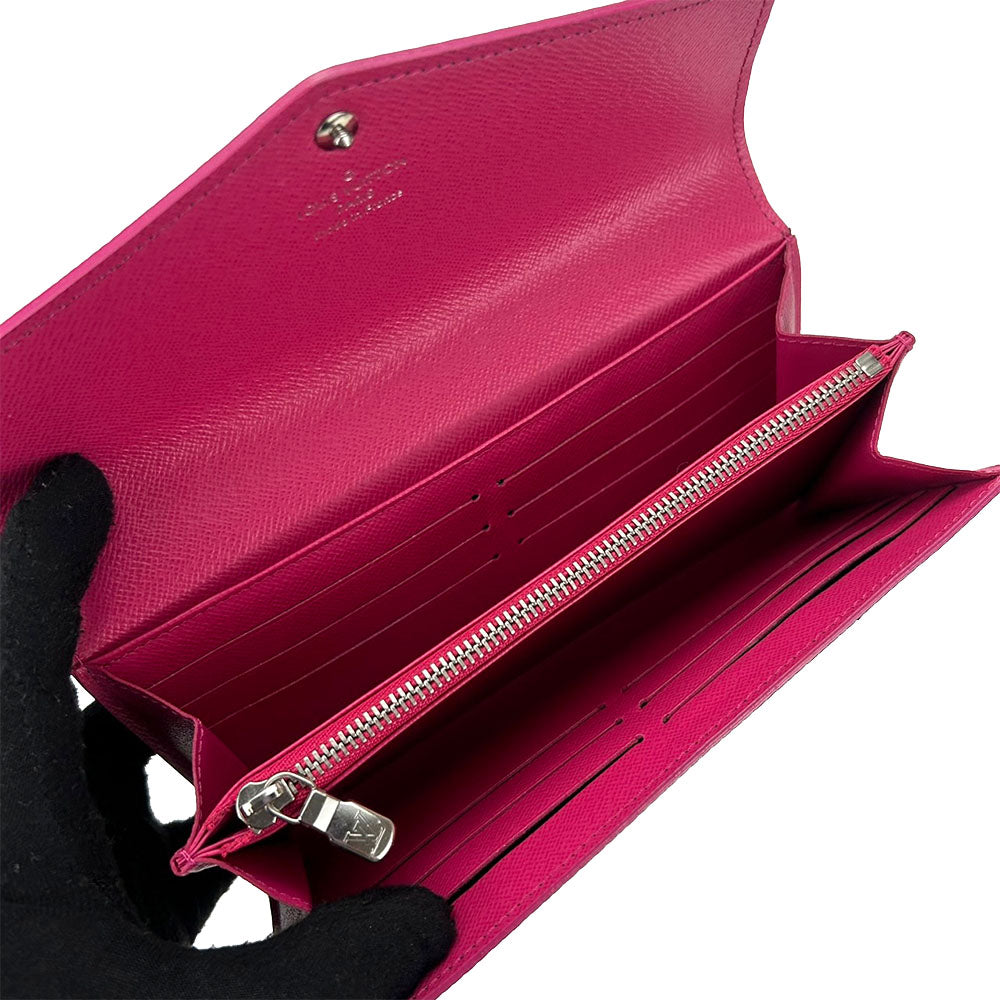 LOUIS VUITTON Long Wallet Purse M64322 Epi Leather Noir Portefeuille Sara