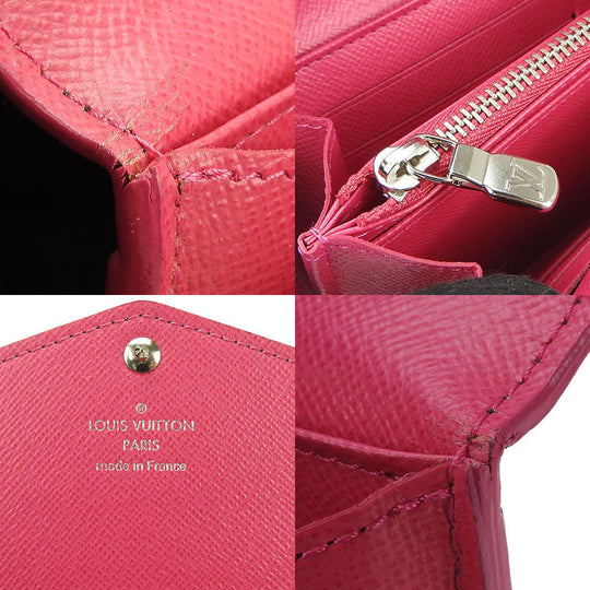 LOUIS VUITTON Long Wallet Purse M64322 Epi Leather Noir Portefeuille Sara