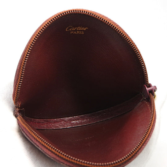 CARTIER Coin case leather Bordeaux Must Line Musto Do Round