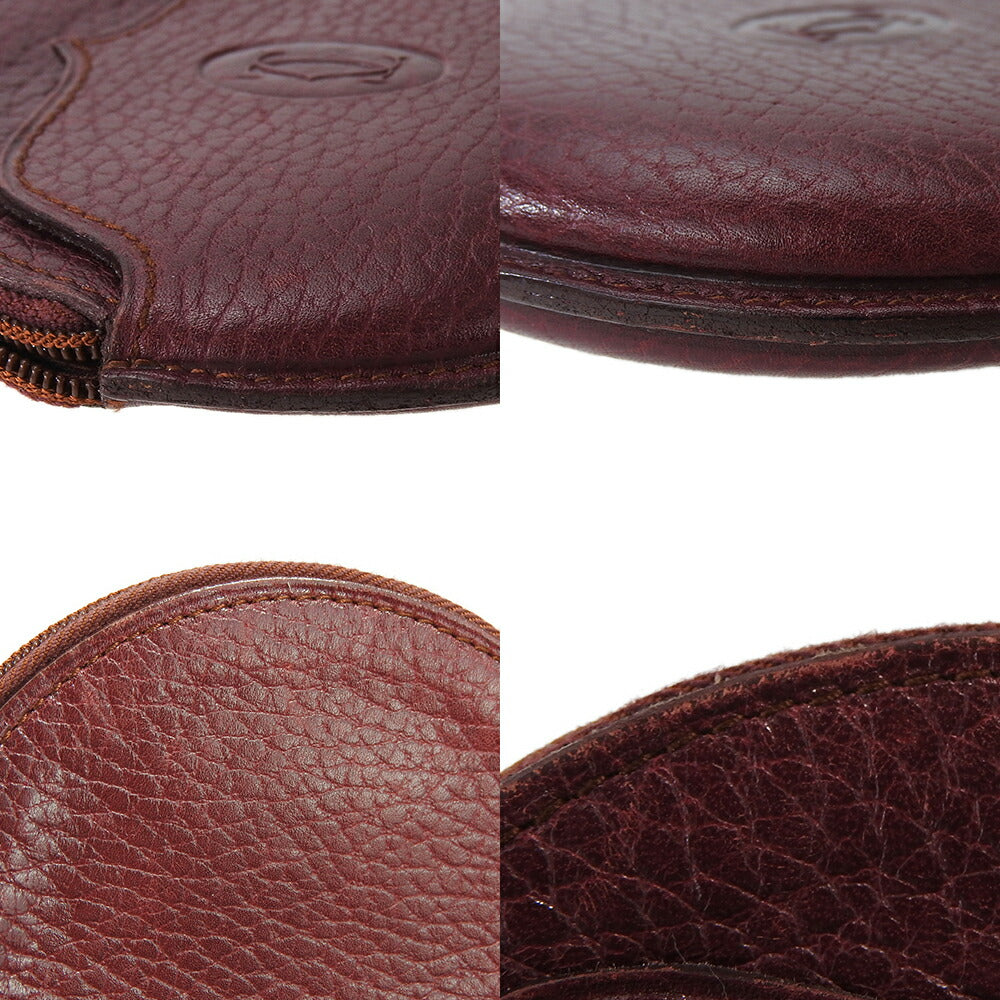 CARTIER Coin case leather Bordeaux Must Line Musto Do Round