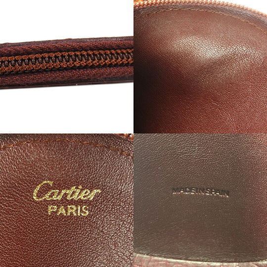 CARTIER Coin case leather Bordeaux Must Line Musto Do Round