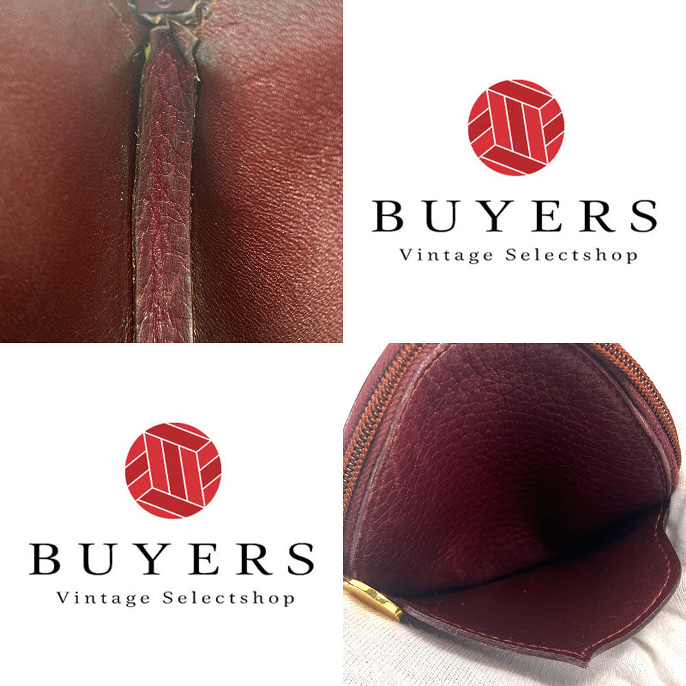 CARTIER Coin case leather Bordeaux Must Line Musto Do Round
