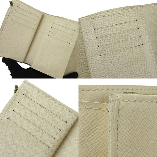 LOUIS VUITTON Tri-fold wallet N63068 Damier Azur white Portefeuille Alexandra