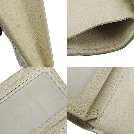 LOUIS VUITTON Tri-fold wallet N63068 Damier Azur white Portefeuille Alexandra