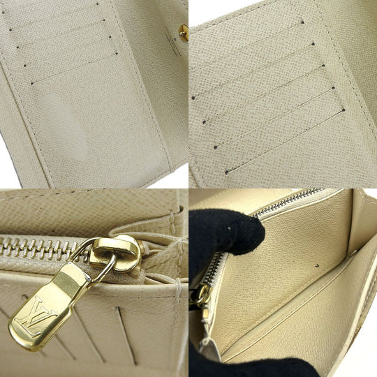 LOUIS VUITTON Tri-fold wallet N63068 Damier Azur white Portefeuille Alexandra