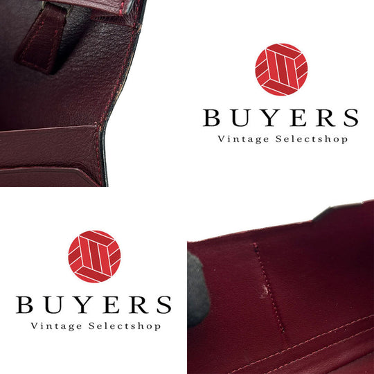 CARTIER Long Wallet Purse leather black Cabochon line