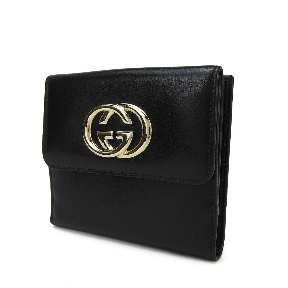 GUCCI Bifold Wallet 162759 leather black
