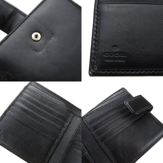 GUCCI Bifold Wallet 162759 leather black