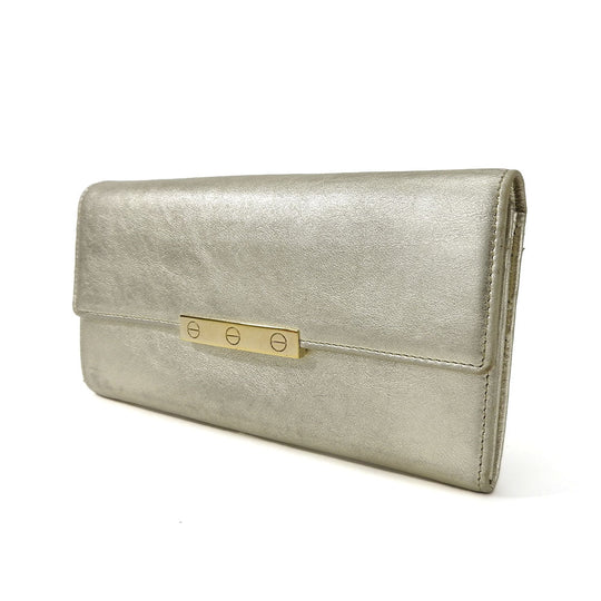 CARTIER Long Wallet Purse L3000823 leather Champagne Gold Love collection