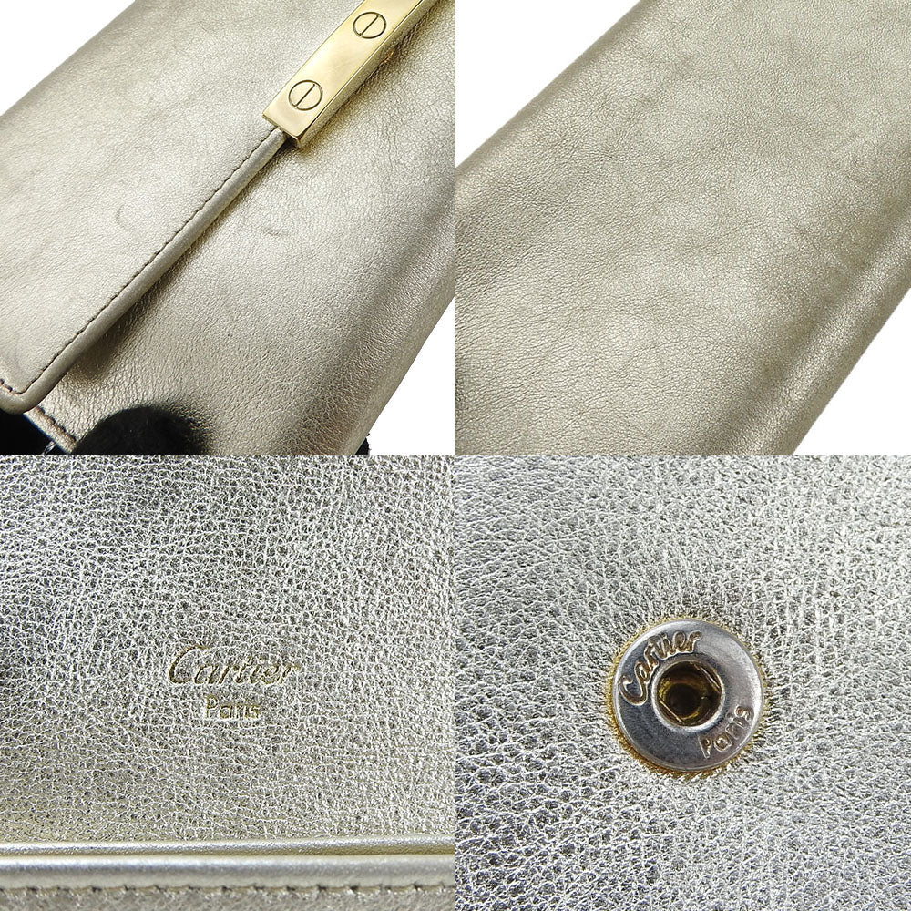 CARTIER Long Wallet Purse L3000823 leather Champagne Gold Love collection