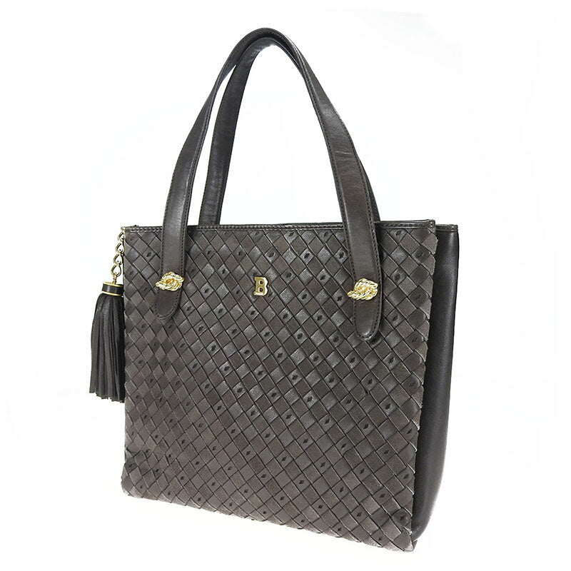 BALLY Handbag leather Dark gray type