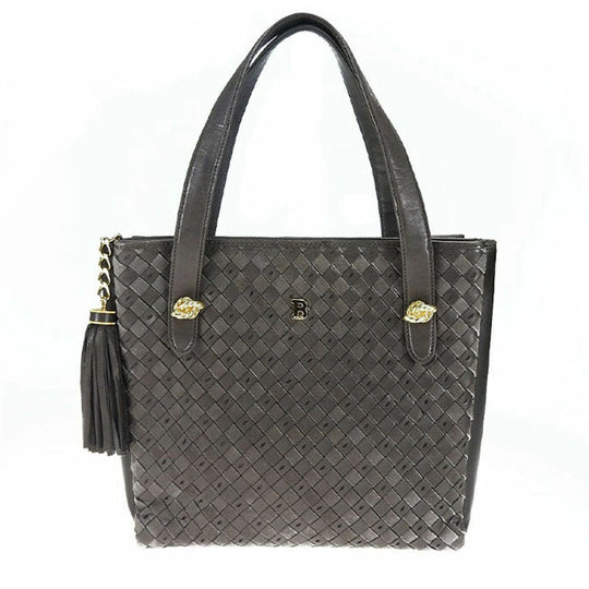 BALLY Handbag leather Dark gray type