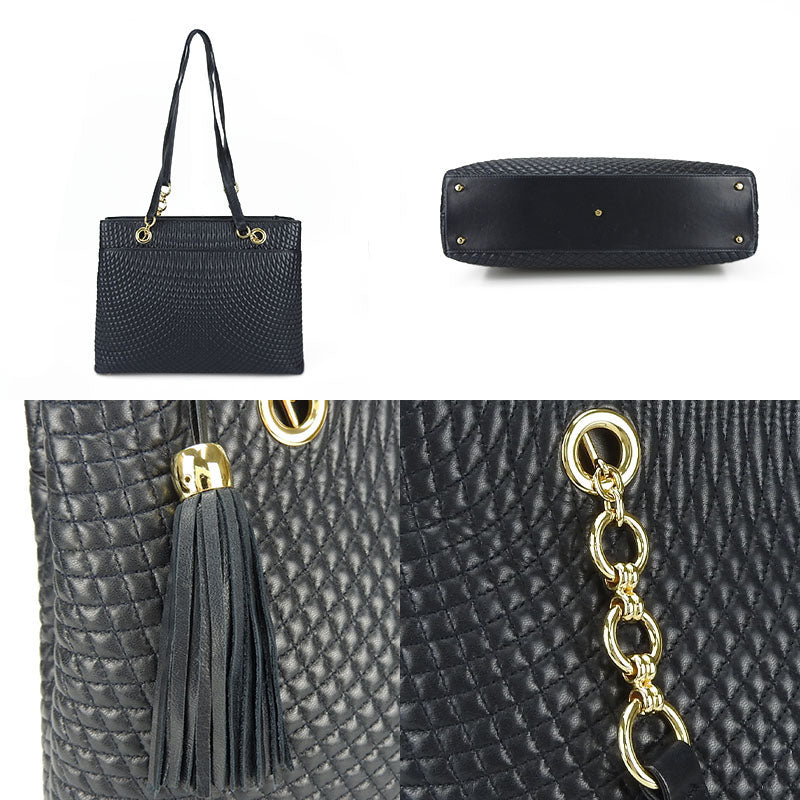 BALLY Tote Bag leather Navy