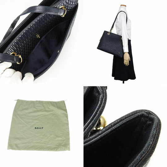 BALLY Tote Bag leather Navy