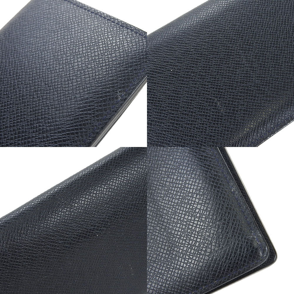 LOUIS VUITTON Long Wallet Purse Taiga Dark navy Portefeuille Blaza