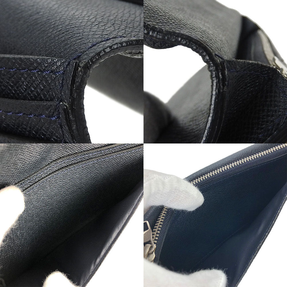 LOUIS VUITTON Long Wallet Purse Taiga Dark navy Portefeuille Blaza