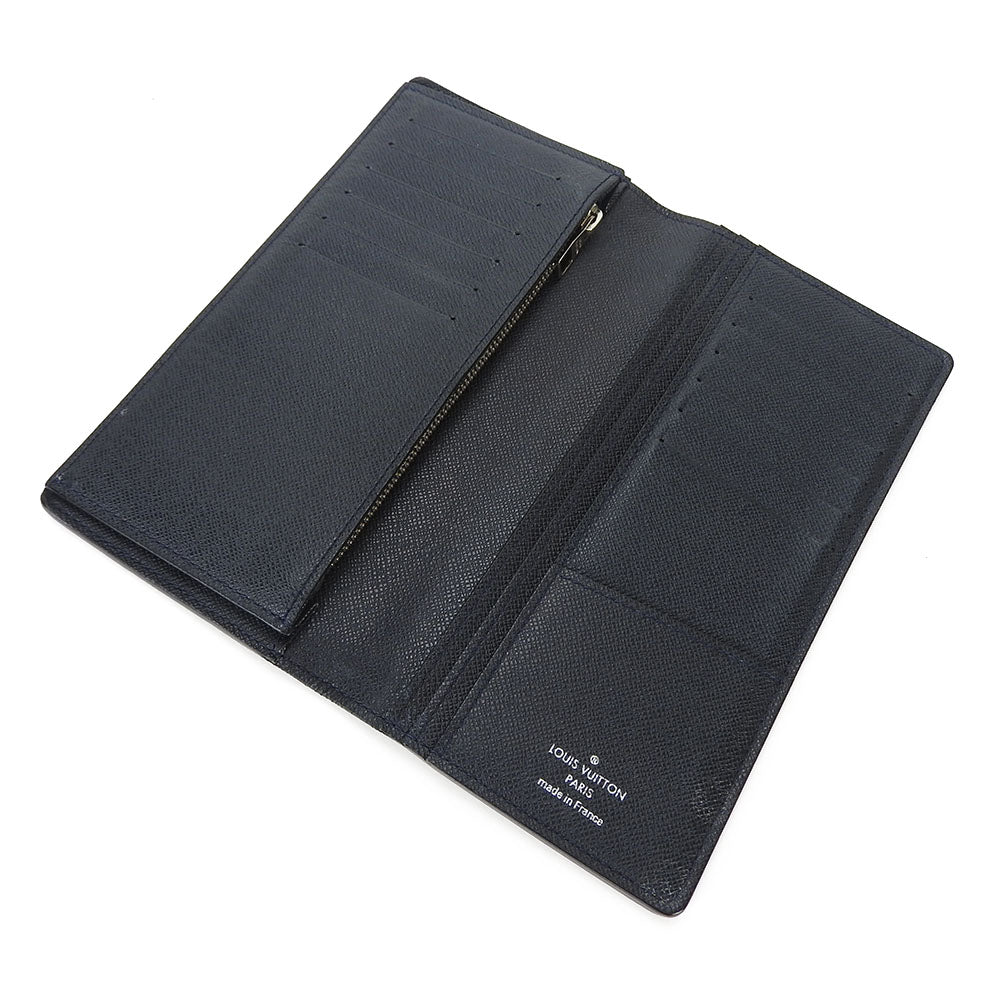LOUIS VUITTON Long Wallet Purse Taiga Dark navy Portefeuille Blaza