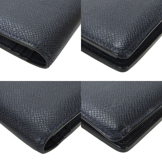 LOUIS VUITTON Long Wallet Purse Taiga Dark navy Portefeuille Blaza