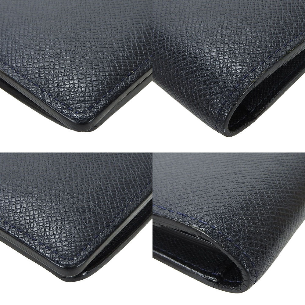 LOUIS VUITTON Long Wallet Purse Taiga Dark navy Portefeuille Blaza