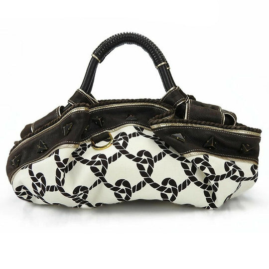 LOEWE Handbag leather Dark brown anagram Nappa Aire