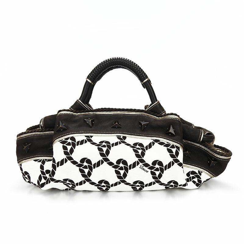 LOEWE Handbag leather Dark brown anagram Nappa Aire